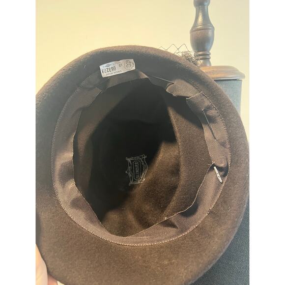 Vintage Glenover Henry Pollak 1950s-60s 100% Wool Bucket Hat Black JL - Picture 5 of 7